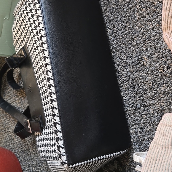 Ralph Lauren Houndstooth Fabric and Leather Tote Bag - Picture 7 of 7